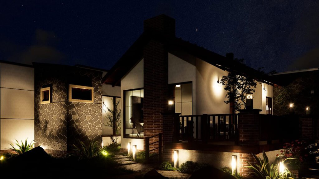 diseño arquitectonico de cabaña tecate